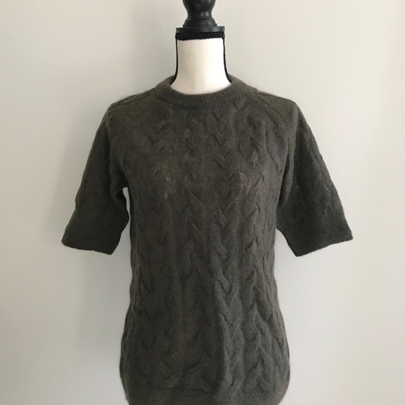 mohair short sleeve sweater